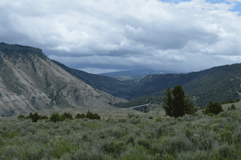 grannie geek, view at a turnoff near Bunsen Peak, just south of the big horn sheep, yellowstone