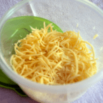grannie geek, grated white cheddar cheese