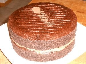 Rich Sour Cream Chocolate Cake with Chocolate Marshmallow Buttercream Frosting