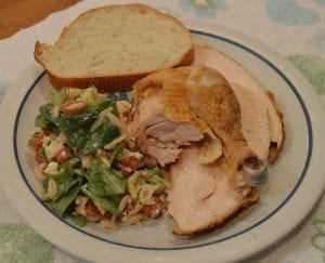 Baked Chicken with Orzo Tomato Salad