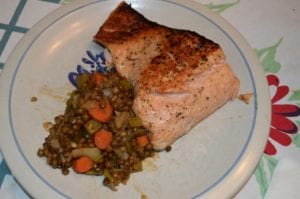 at mimi's table salmon and lentils