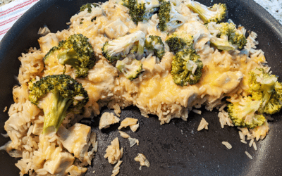 Mimi’s One-Skillet Chicken, Rice, Broccoli, and Cheesy Casserole